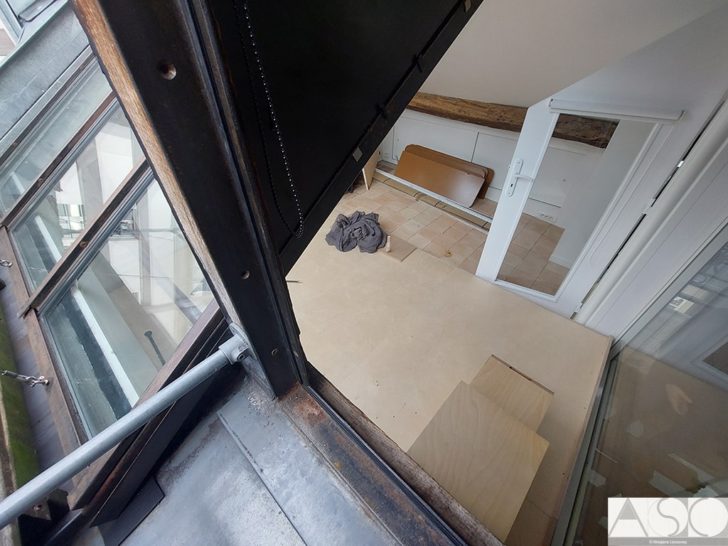 Avant travaux — Création d'une terrasse tropézienne dans un appartement à Paris