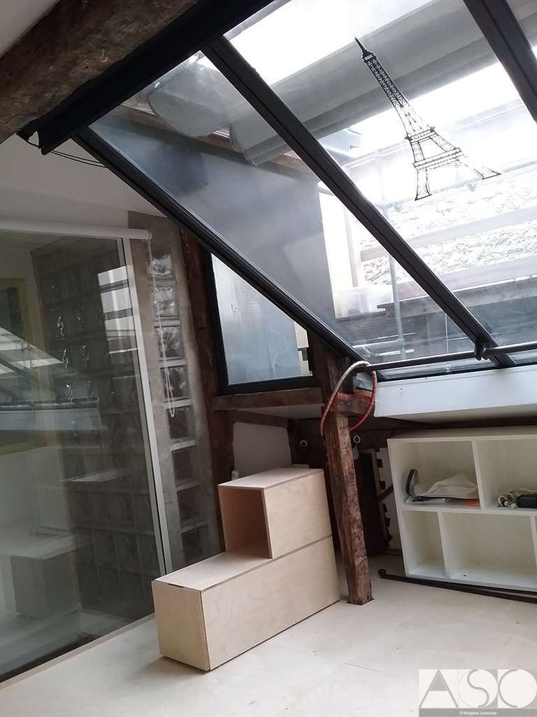 Avant travaux — Création d'une terrasse tropézienne dans un appartement à Paris