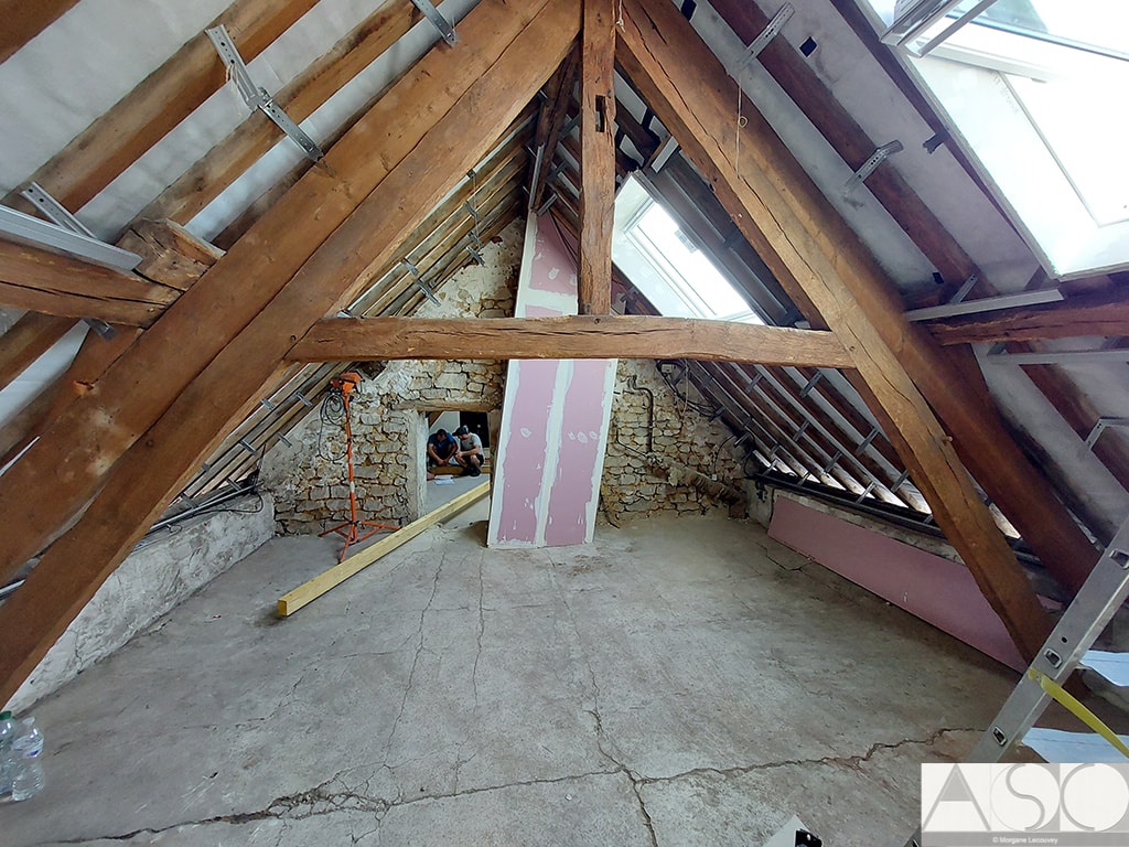 Avant travaux — Isolation et Rénovation des combles d'une longère de 150 ans